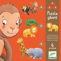 Djeco Puzzle gigant Kamaráti z Jungle 19 dielikov 4