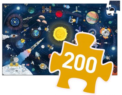 Djeco Puzzle Vesmír s popisom 200 dielikov