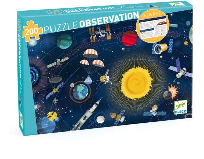 Djeco Puzzle Vesmír s popisom 200 dielikov