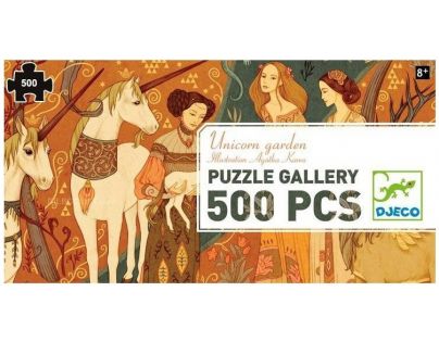 Djeco Puzzle Záhrada s jednorožcom 500 dielikov