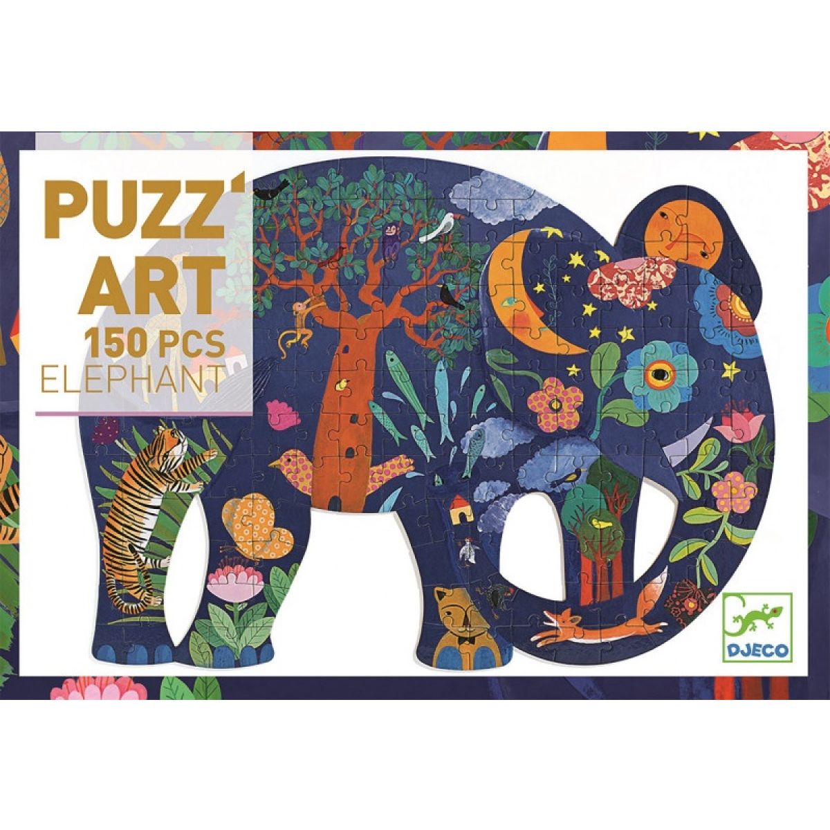 Djeco Puzzle veľké Rozprávkový slon 150 dielikov