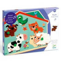 Djeco Puzzle vkladacie Domáce zvieratká 5 dielikov 2