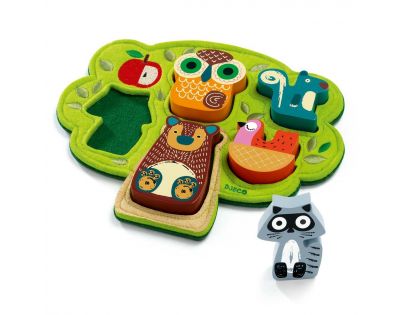Djeco Puzzle vkladacie Oski 6 dielikov