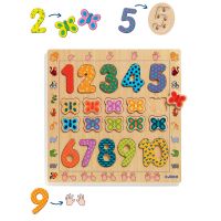 Djeco Puzzle vkladacie Počítanie s motýlikmi 8 dielikov 2