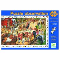 Djeco Vyhľadávacie puzzle Kone 200 dielikov 2