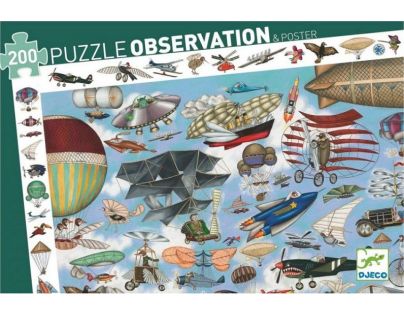 Djeco Puzzle vyhľadávací Vzdušná doprava 200 dielikov