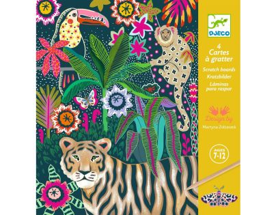 Djeco Vyškrabávacie obrázky Džungľa