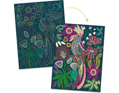 Djeco Vyškrabávacie obrázky Džungľa