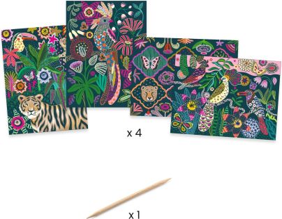 Djeco Vyškrabávacie obrázky Džungľa