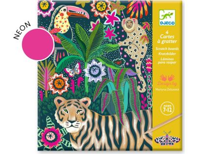 Djeco Vyškrabávacie obrázky Džungľa