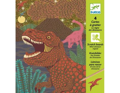 Djeco Vyškrabávací obrázky Dinosaury