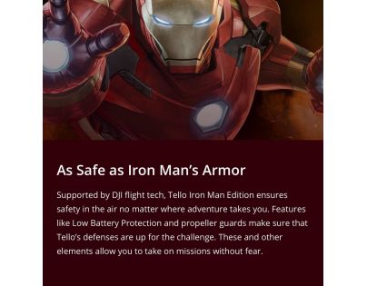 DJI Tello RC Drone Edice Iron Man