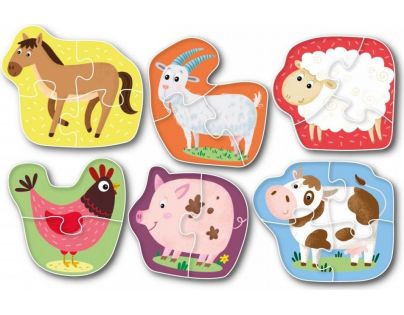 Dodo Puzzle Ovocie a zelenina a domáce zvieratká 9 dielikov