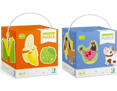 Dodo Puzzle Ovocie a zelenina a domáce zvieratká 9 dielikov