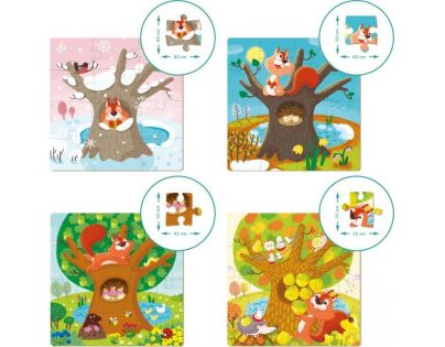 DoDo Puzzle 4v1 Ročné obdobia