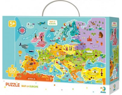 DoDo Puzzle Mapa Európy 100 dielikov
