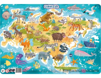 DoDo Puzzle Zvieratá Euroázia 53 dielikov