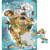 DoDo Puzzle Zvieratá Severná Amerika 53 dielikov 2