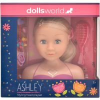 Dolls World - Česacia hlava Ashley - blondínka 21 cm 2