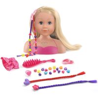 Dolls World - Česacia hlava Ashley - blondínka 21 cm