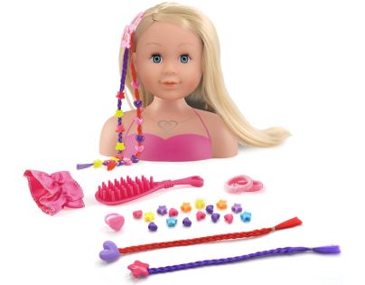 Dolls World - Česacia hlava Ashley - blondínka 21 cm