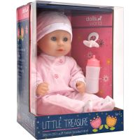 Dolls World Bábätko Little Treasure PINK - 38 cm so zatváracími očami 3