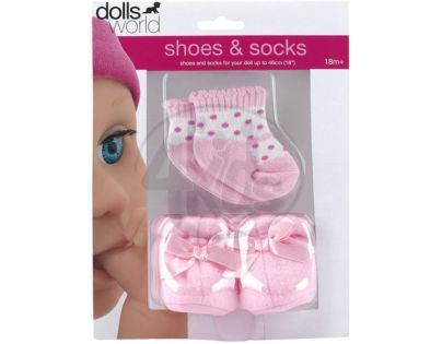 Dolls World Topánky a ponožky - Ružové topánočky