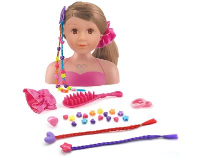 Dolls World Česacia hlava Ashley - brunetka 21 cm