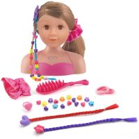 Dolls World Česacia hlava Ashley - brunetka 21 cm