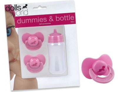 Dolls World Fľaštička s cumlíky
