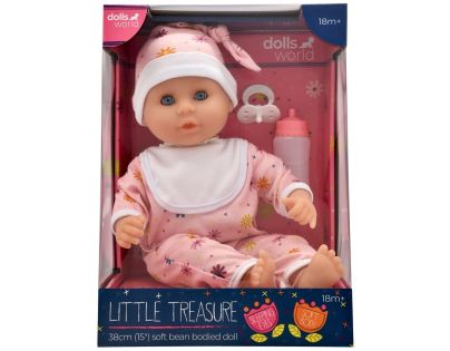 Dolls World Bábätko Little Treasure PINK - 38 cm