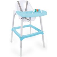 Dolu Detská jedálenská stolička s hrkálkou modrobiela