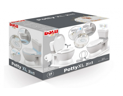Dolu Dětská toaleta XL 2 v 1 šedá