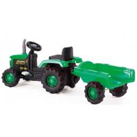 Dolu Detský traktor šliapací s vlečkou zelený 2