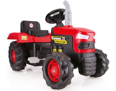 Dolu Veľký šliapací traktor červený