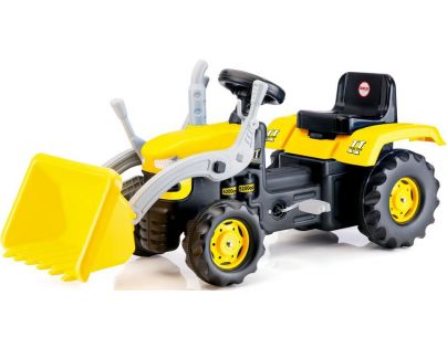 Dolu Veľký šliapací traktor s rýpadlom žltý