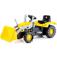 Dolu Veľký šliapací traktor s rýpadlom žltý