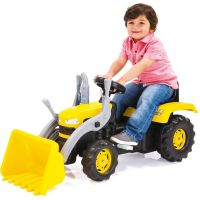 Dolu Veľký šliapací traktor s rýpadlom žltý 2
