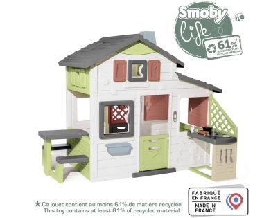 Smoby Domček Life Friends House s kuchyňou rozšíriteľný