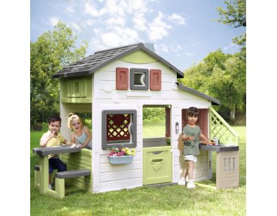 Smoby Domček Life Friends House s kuchyňou rozšíriteľný
