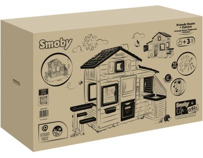 Smoby Domček Life Friends House s kuchyňou rozšíriteľný