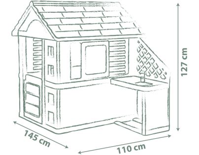 Smoby Domček Life Nature s kuchyňou