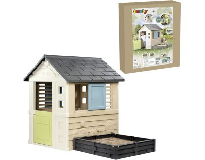 Smoby Domček Life so štvorcovým pieskoviskom záhonom