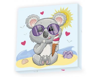 Dotzies Diamantové maľovanie Koala so zmrzlinou