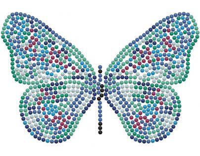 Dotzies Diamantové maľovanie Puzdro so zipsom Motýľ