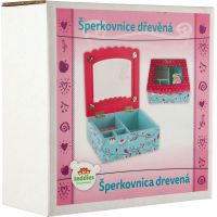 Teddies Drevená šperkovnica Princess Odklápací vrch 6