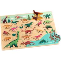 Djeco Drevené Puzzle Dinosaury