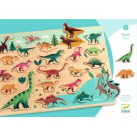 Djeco Drevené Puzzle Dinosaury 4