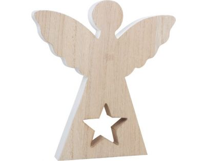 Anděl Drevený anjel na postavenie 20 cm
