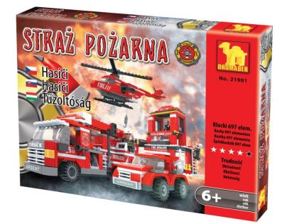 Dromader 21901 Hasiči Auto+Vrtulník+Stanice 697ks